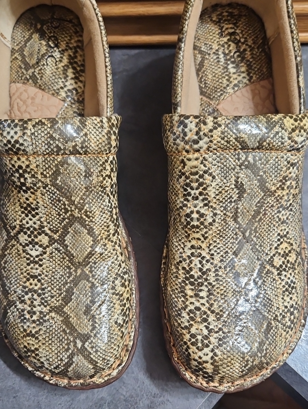 boc Men's Snakeskin-Print Slip-On Loafers in Brown and Black